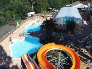 Pool - Mobile home with terrace - 6 guests (Binic)