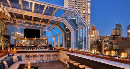 1-bedroom hotel room in New York with fitness room. During the World Cup.