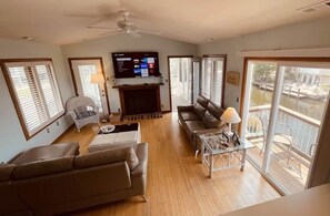 Smart TV - Rent both our SBB Waterfront Homes for large groups, Side-by-Side on the canal (South Bethany)