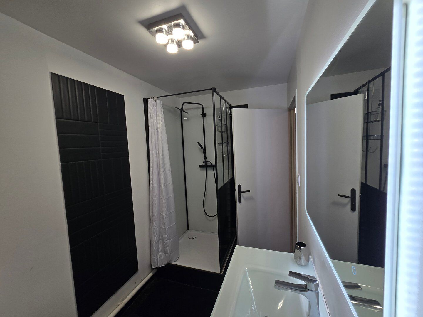 Shower, hair dryer