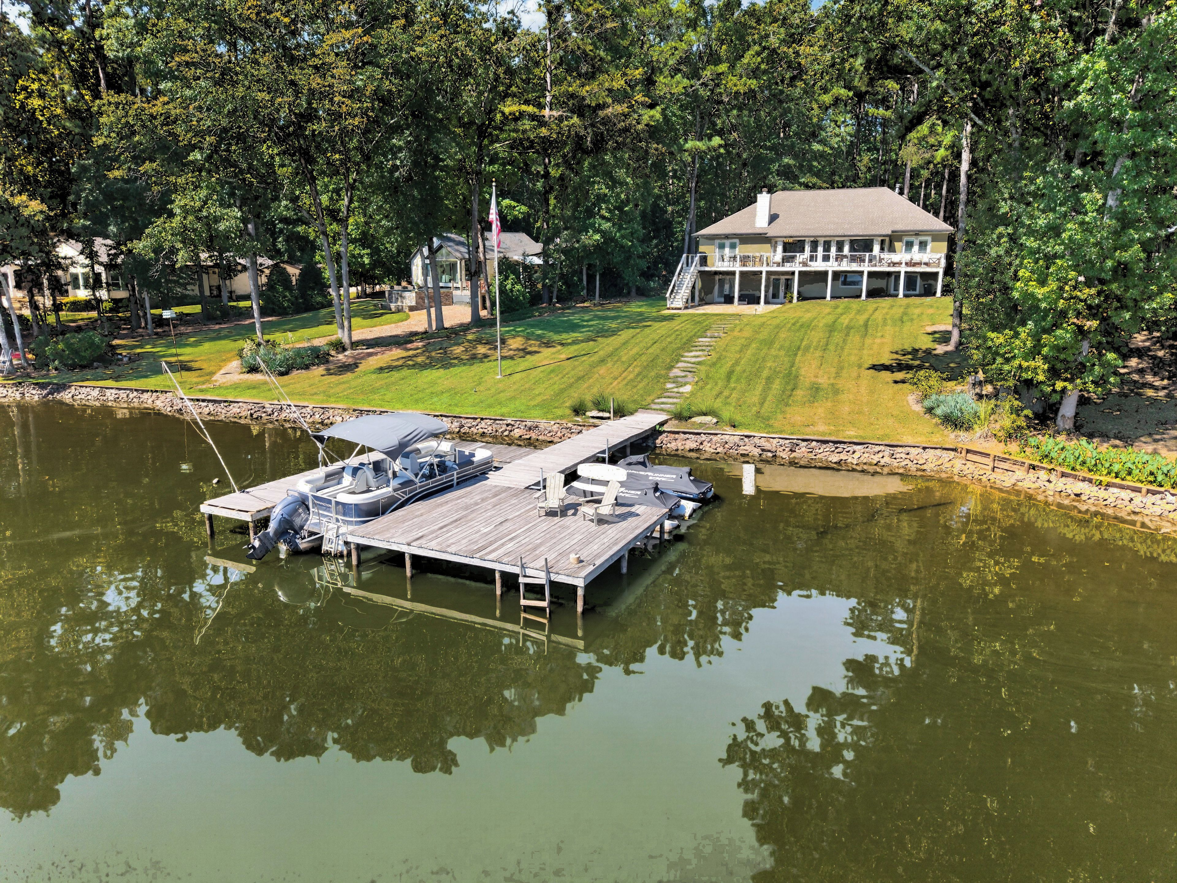 Lakefront home with private dock