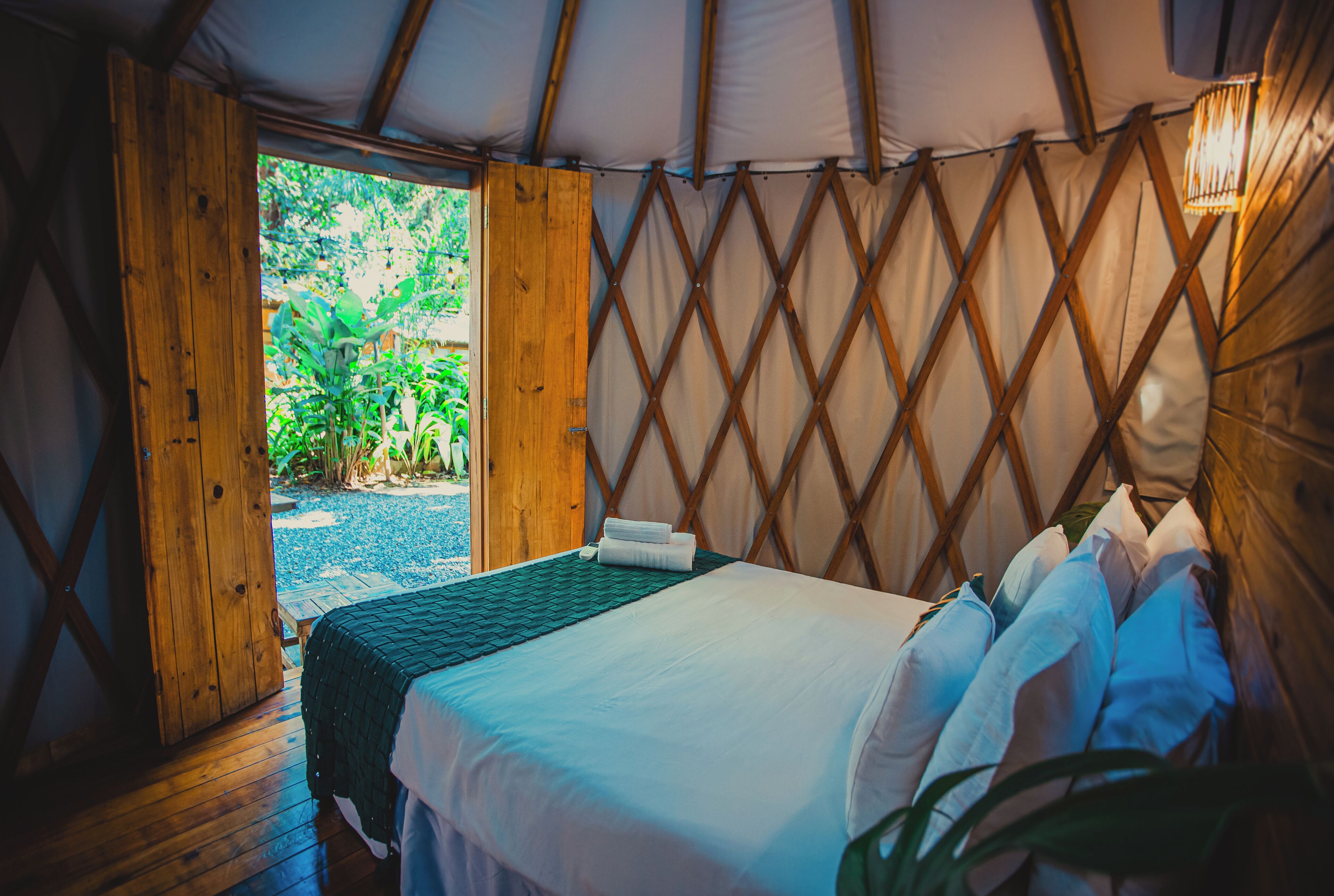 ダブルルーム (Yurts) | セーフティボックス (室内)、WiFi (無料)、ベッドシーツ