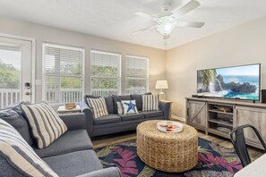 Living area - Coastal Escape at Peachtree Place | 2BR Sleeps 8 | Near Beach & Attractions (Panama City Beach)