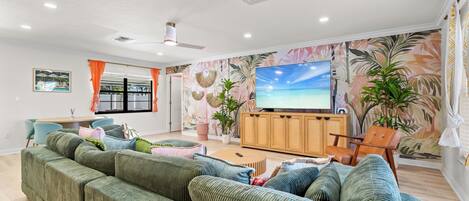 Smart TV, video games, foosball, table tennis