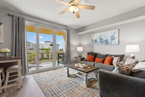 Living area - Calypso 3 by Pier Park! Third floor-No Elevators! 1 BR/ Bunks/ 2 Baths. (Panama City Beach)