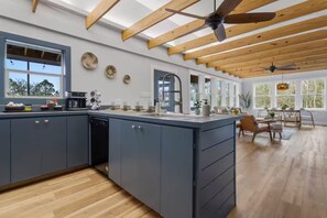Private kitchen - Stylish Beach Walk with Hot Tub (Waveland)