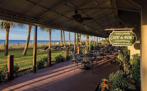 Outdoor dining - Oceanview 1BR Condo • Kid-Friendly Resort • Pools + Arcade (Myrtle Beach)