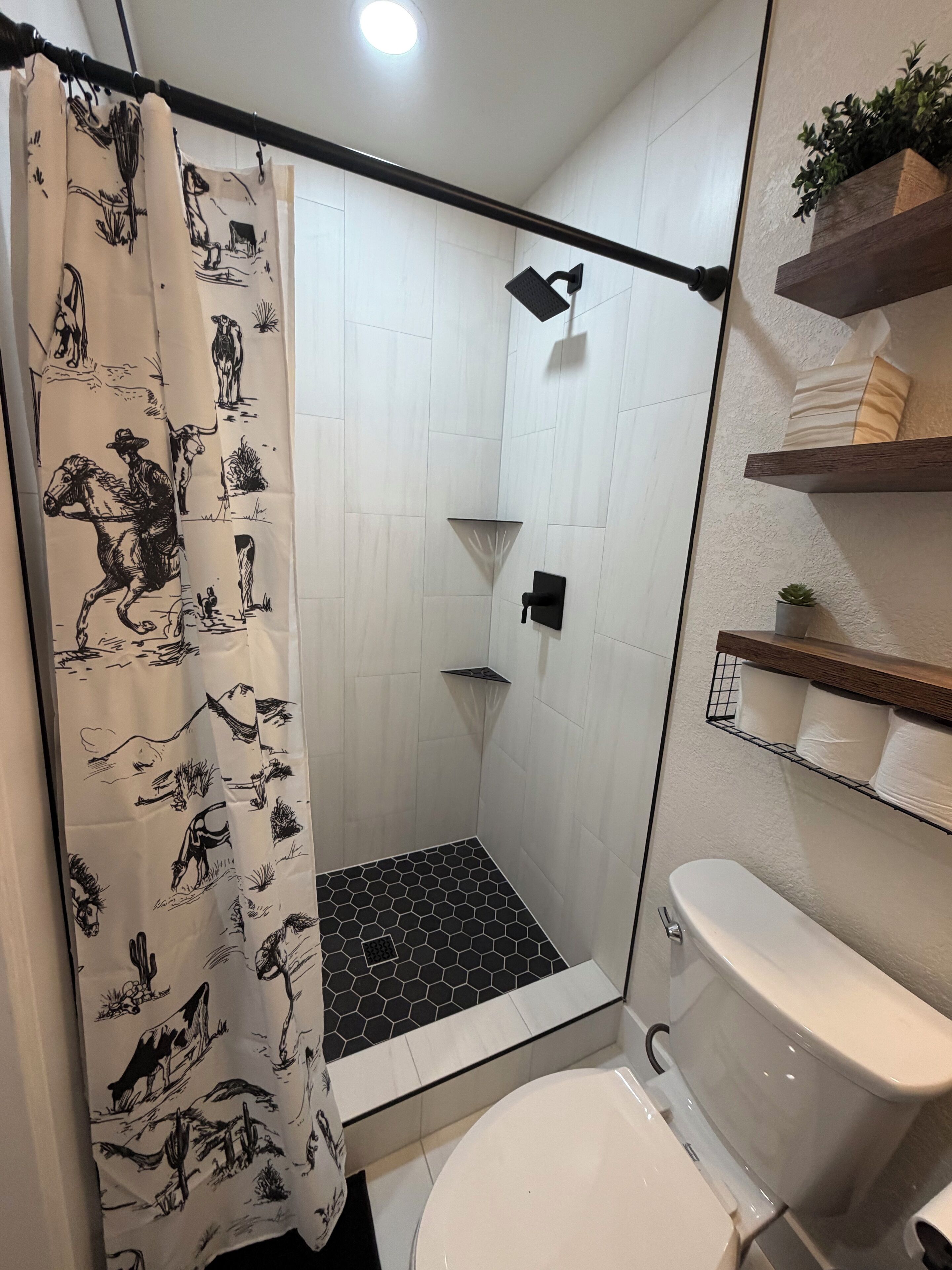 Towels, soap, toilet paper