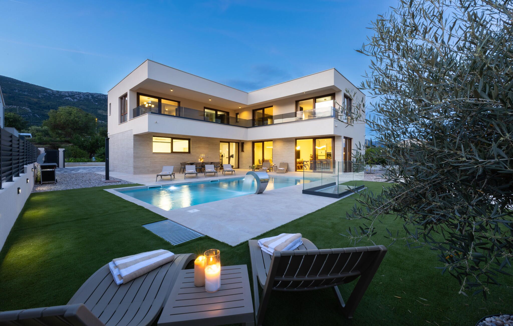 Una piscina riscaldata