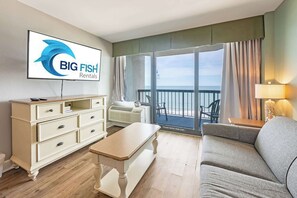 TV, offices - 1BR Compass Cove Oceanfront, Heated Pools, Updated (Myrtle Beach)