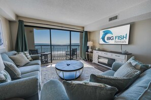 TV, offices - The Oceans 2 BR Condo Oceanfront Views Large Condo (North Myrtle Beach)