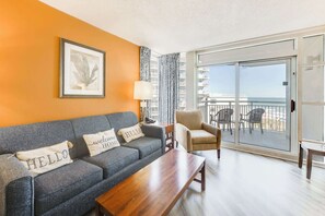 TV, offices - 1BR at Dunes Village, Indoor Water Park, Oceanview (Myrtle Beach)