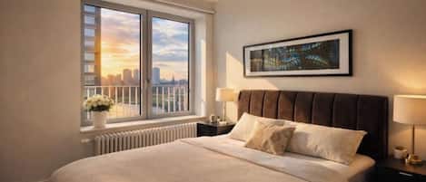 2 habitaciones, tabla de planchar con plancha, internet y ropa de cama