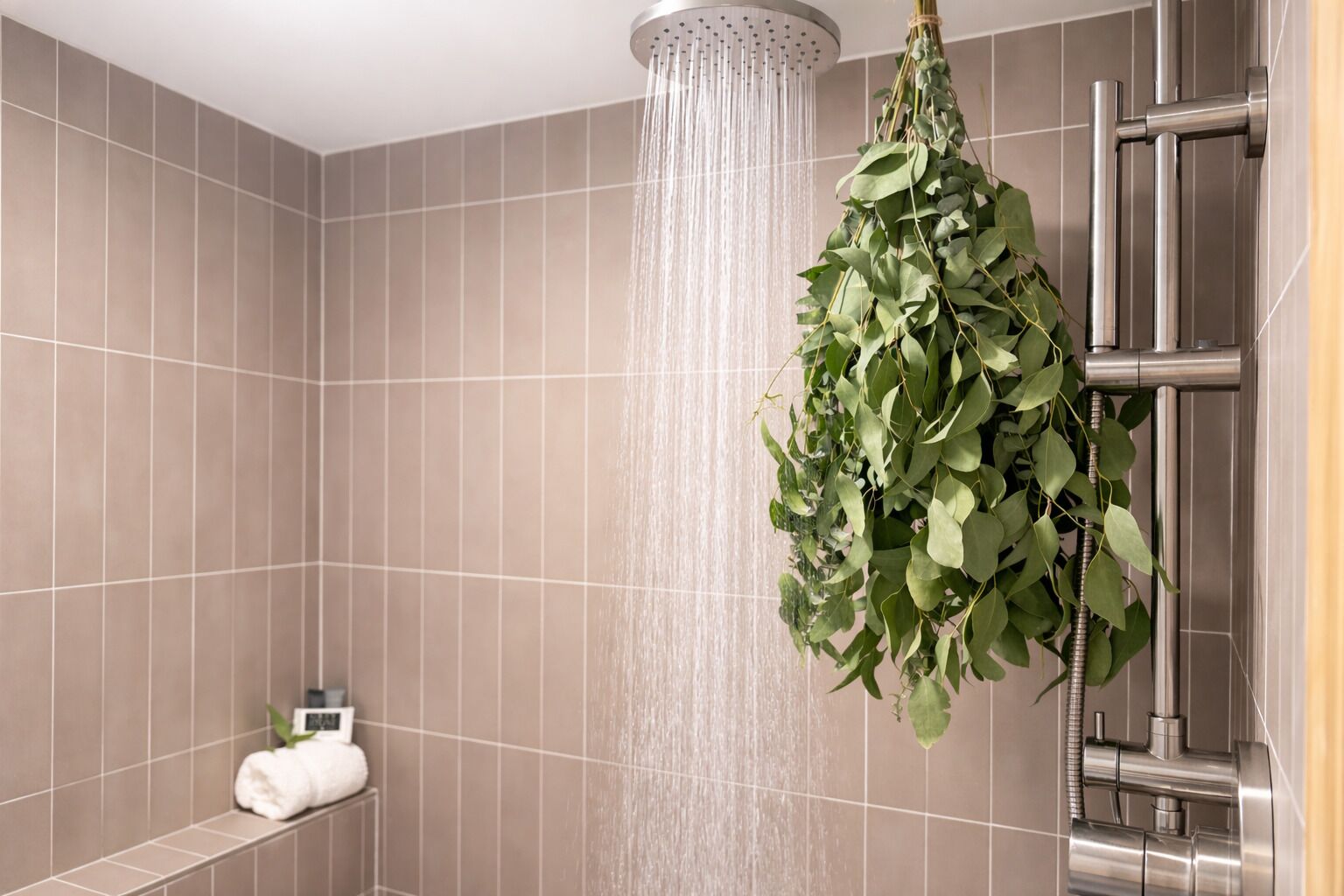 Shower, towels