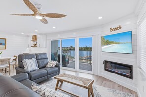 Smart TV - Balcony By the Beach – Renovated 2BR/2BA with Intracoastal Views, Beach Access & Heated Pool (Indian Shores)