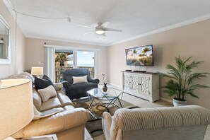 Smart TV - Sunny Oceanfront Condo w/ Private Balcony, Heated Pool, BBQ Grills! ☀️ (Cocoa Beach)