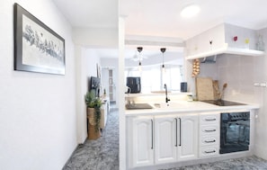 Fridge, microwave, oven, stovetop - 2 bedroom cozy apartment in Sueca (Sueca)
