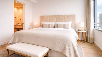 Suite Panoramique, balcon, vue océan | Draps en coton égyptien, literie de qualité supérieure