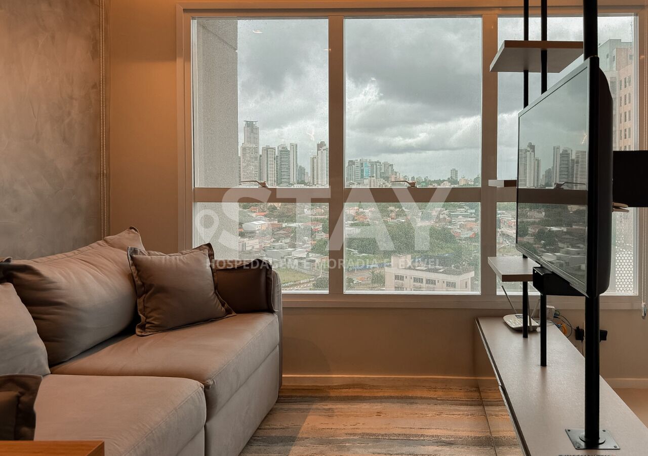 Apartamento luxo, vista para a cidade | Área de estar