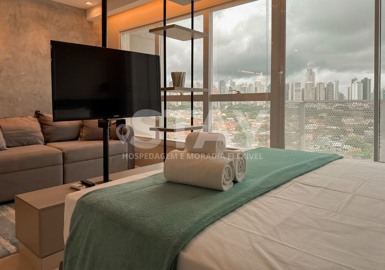 Apartamento luxo, vista para a cidade | Wi-Fi de cortesia