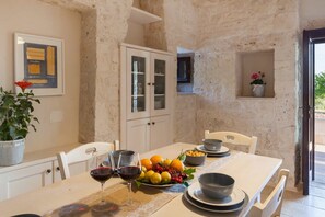 Dining - Trullo Badessa with private pool (Martina Franca)