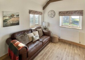 TV, fireplace - Furze Barn, Brendon Hill on Exmoor (Nr Watchet)