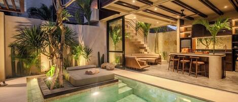 Deluxe Villa, 1 Bedroom, Kitchenette, Pool View | Terrace/patio