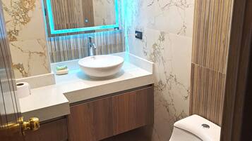 Towels, soap, toilet paper