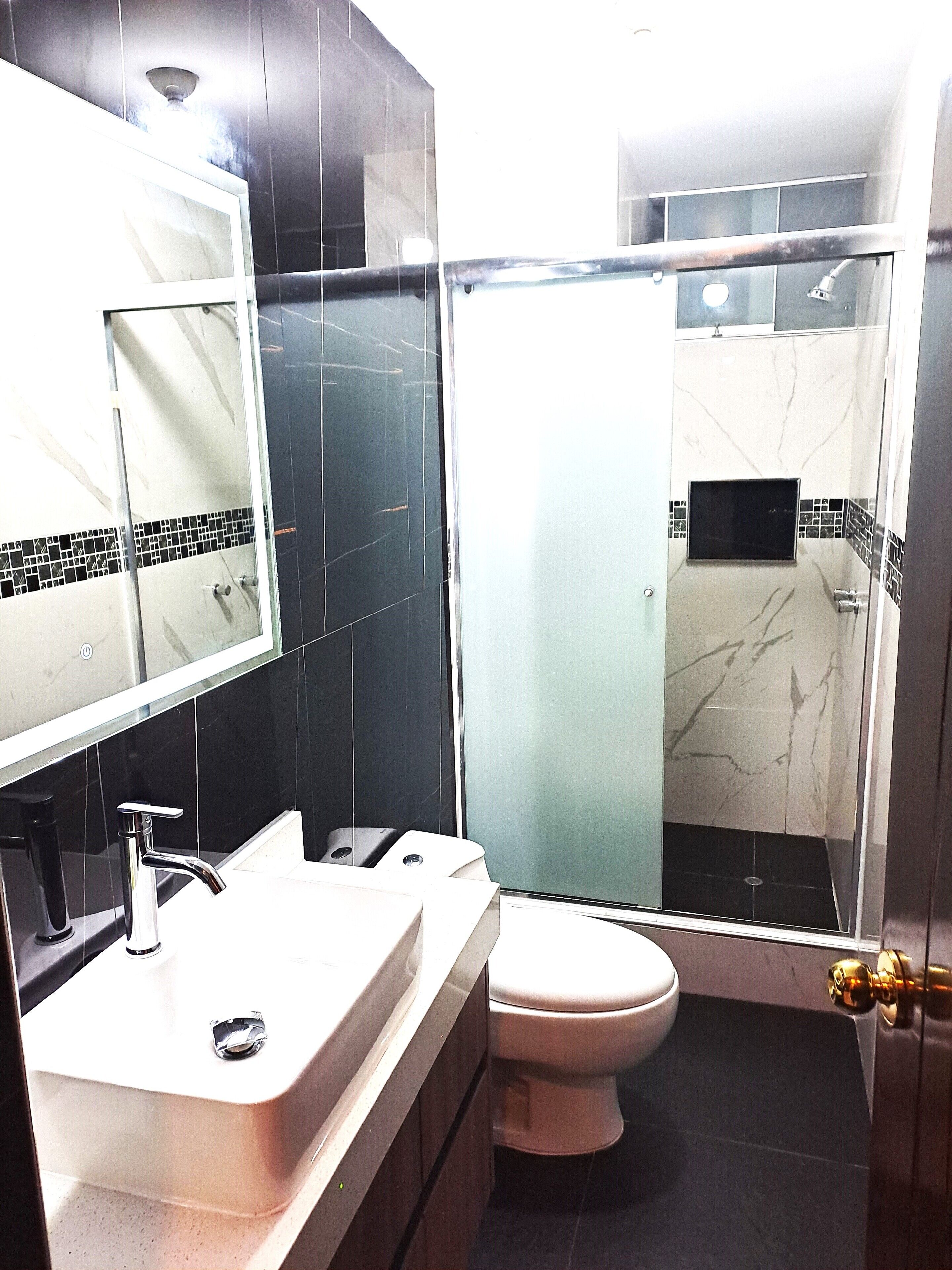 Towels, soap, toilet paper