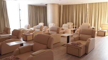 Sauna, hot stone massages, facials, reflexology, massages