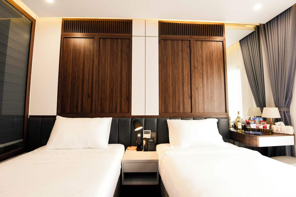 Studio Deluxe, quang cảnh thành phố | Bộ trải giường bằng vải cotton Ai Cập, bộ đồ giường cao cấp