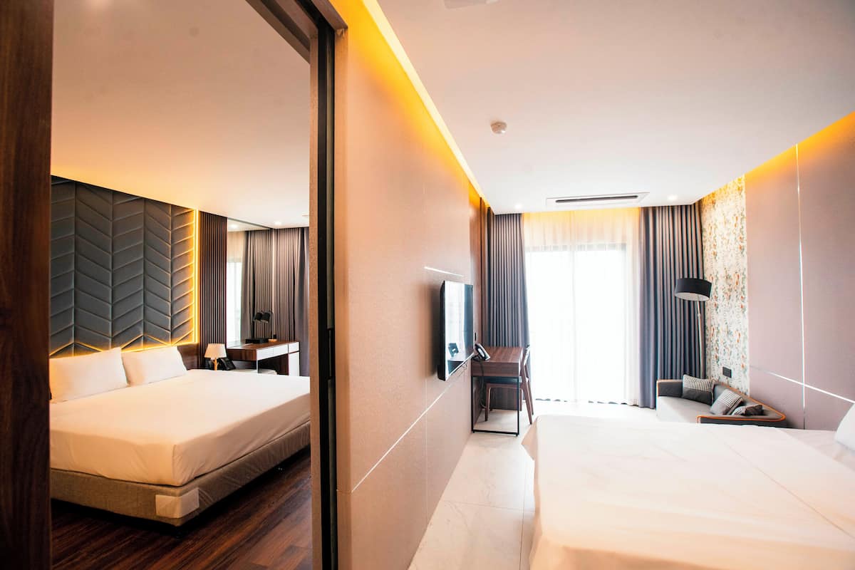 Superior Suite, 2 Bedrooms, Balcony | Egyptian cotton sheets, premium bedding, down comforters, pillowtop beds