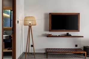 Villa exclusiva, 1 habitación, vista a la alberca | Ropa de cama de alta calidad y minibar 