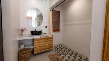 Double or Twin Room, Garden View | Bathroom | Free toiletries, hair dryer, slippers, towels