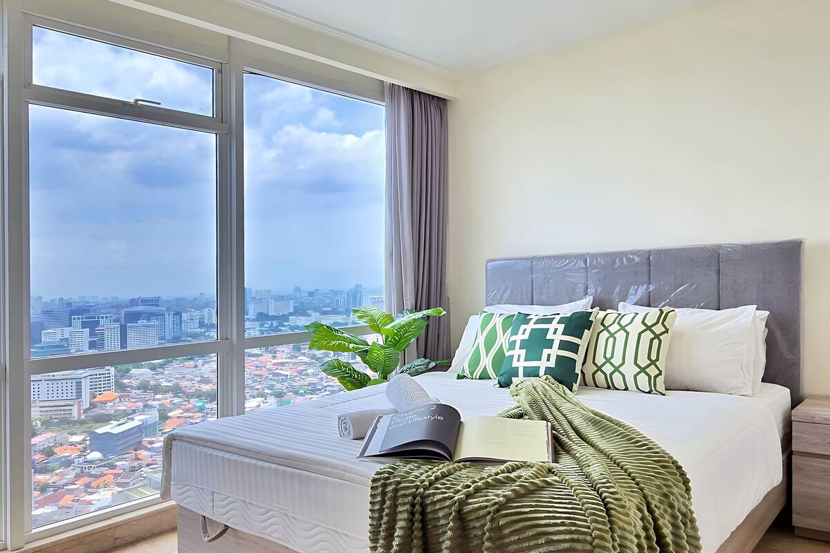 Apartamento, 2 habitaciones, vistas a la ciudad | Tabla de planchar con plancha y wifi gratis