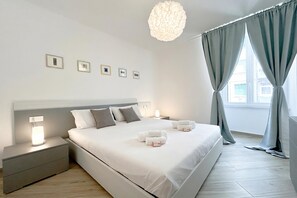 Apartemen Keluarga, beberapa kamar, menghadap laut (Quarda) | 2 kamar tidur, Wi-Fi (biaya tambahan), dan seprai linen