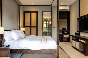 Premium-sengetøj, minibar, pengeskab på værelset, skrivebord