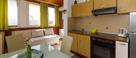 Fridge, oven, stovetop, dishwasher