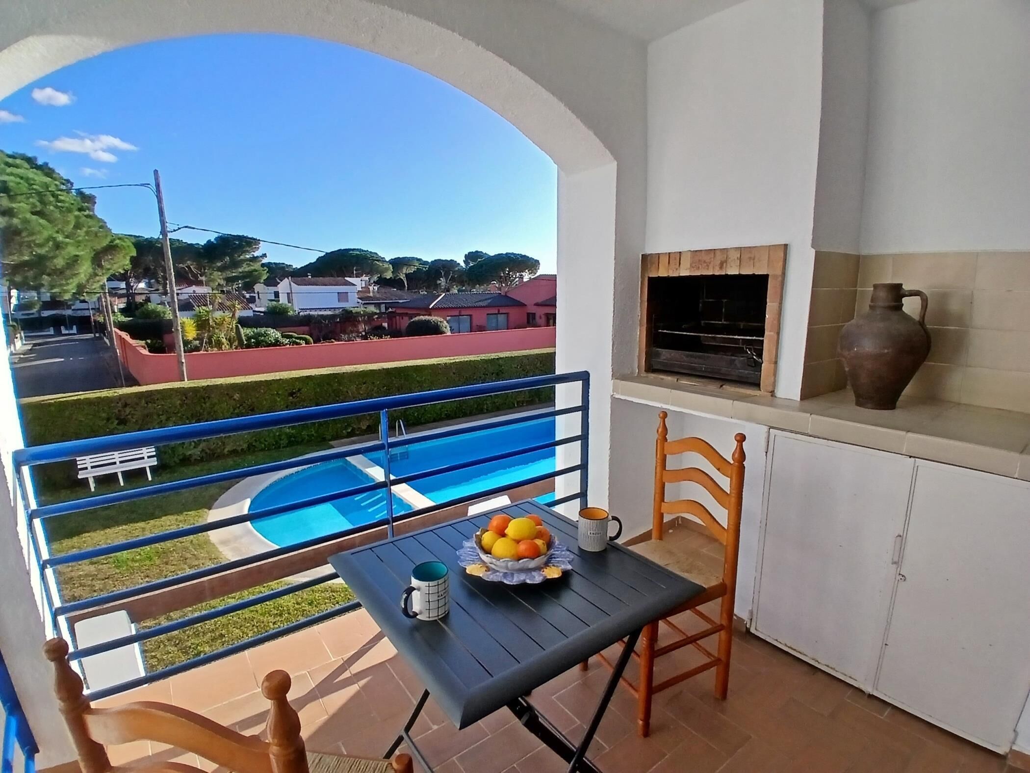 屋外ダイニングエリア