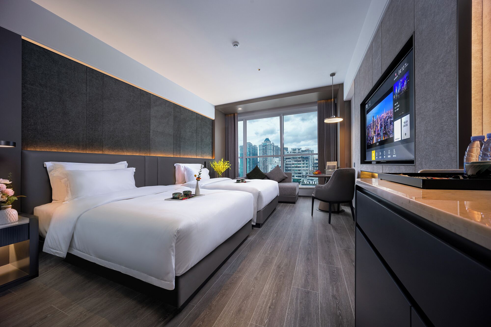 Basic Twin Room, 2 Double Beds, Housekeeping