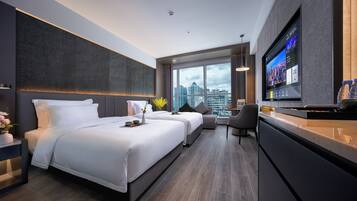 Basic Twin Room, 2 Double Beds, Housekeeping