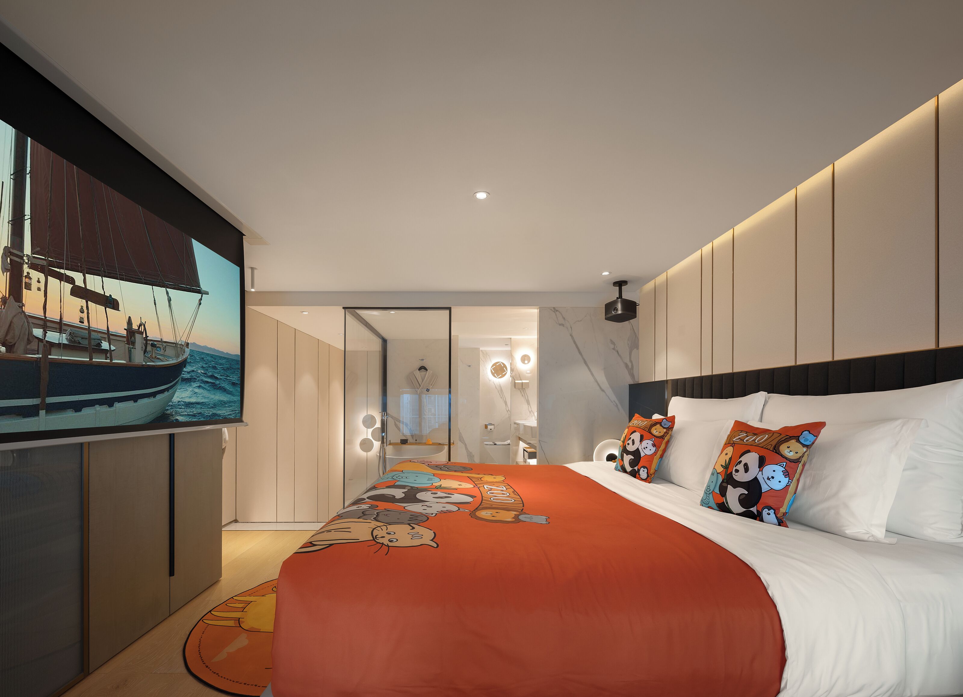 Junior-Zimmer, Kochnische, Stadtblick