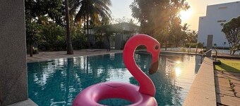 Just 18km from Bangalore,Aari farms where nature meets comfort,with pool,etc