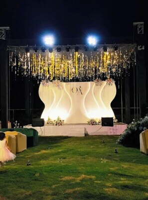 Outdoor banquet area