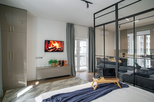 Modern business apartments with two beds near MEGA Shopping Mall