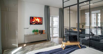 Modern business apartments with two beds near MEGA Shopping Mall