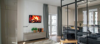 Modern business apartments with two beds near MEGA Shopping Mall
