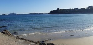 Beach nearby, sun-loungers