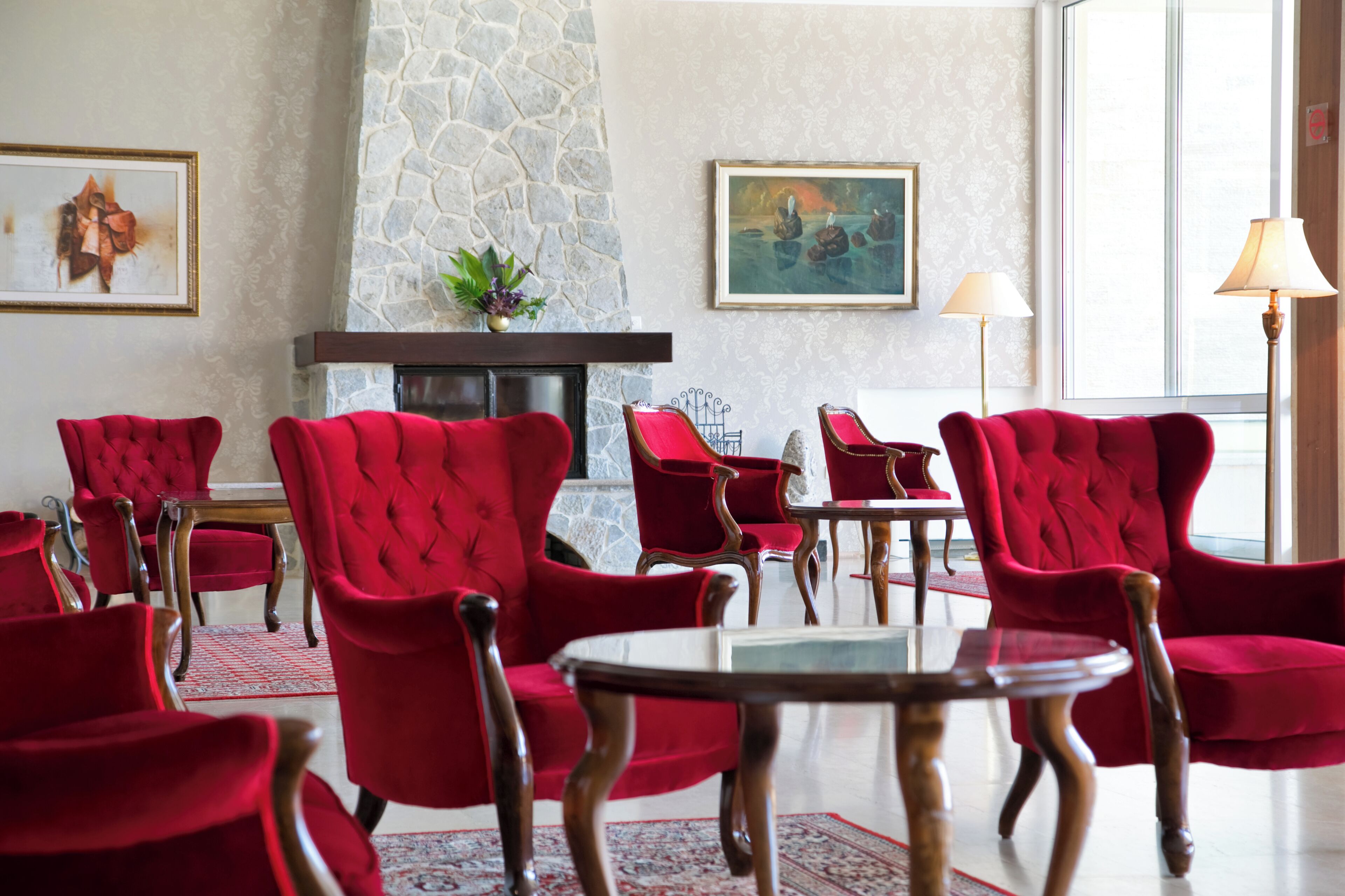 Sala de estar en el lobby