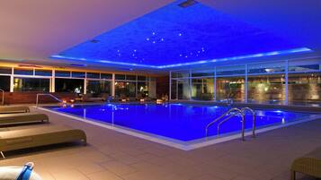Indoor pool, seasonal outdoor pool